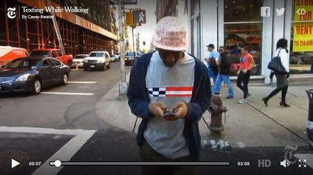 texting while walking